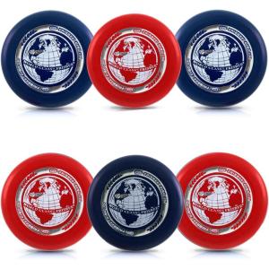 Whamo-O Frisbee – World Class Frisbee – 9.25″ Sport Flying Disc 119G – Lightweight – Durable Flying Disc Toys for School, Game Prizes, Party, Indoor & Outdoor Game(6 PACK ( RED + BLUE ))