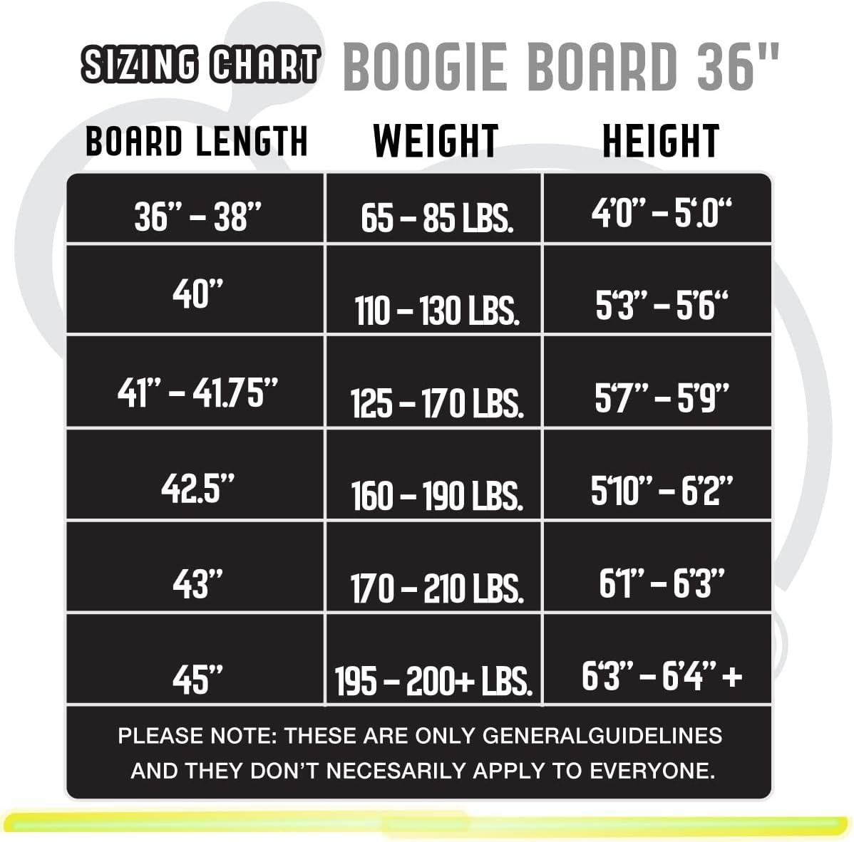 image:imageBoogieBoard 36 Bodyboard Phuzion Core XPE Deck HDPE Bottom Crescent Tail Includes Wrist Leash3 PACK BUNDLE