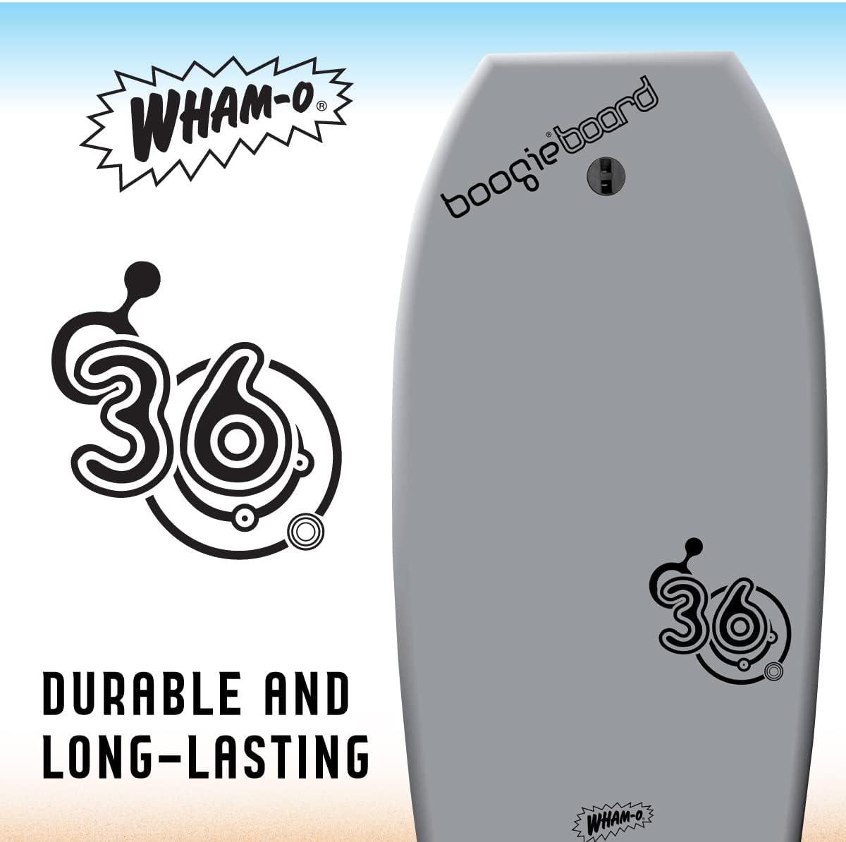 image:imageBoogieBoard 36 Bodyboard Phuzion Core XPE Deck HDPE Bottom Crescent Tail Includes Wrist LeashGREY