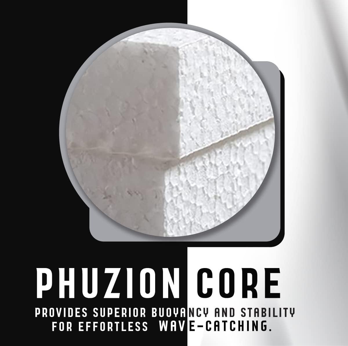 image:imageBoogieBoard 36 Bodyboard Phuzion Core XPE Deck HDPE Bottom Crescent Tail Includes Wrist LeashGREY