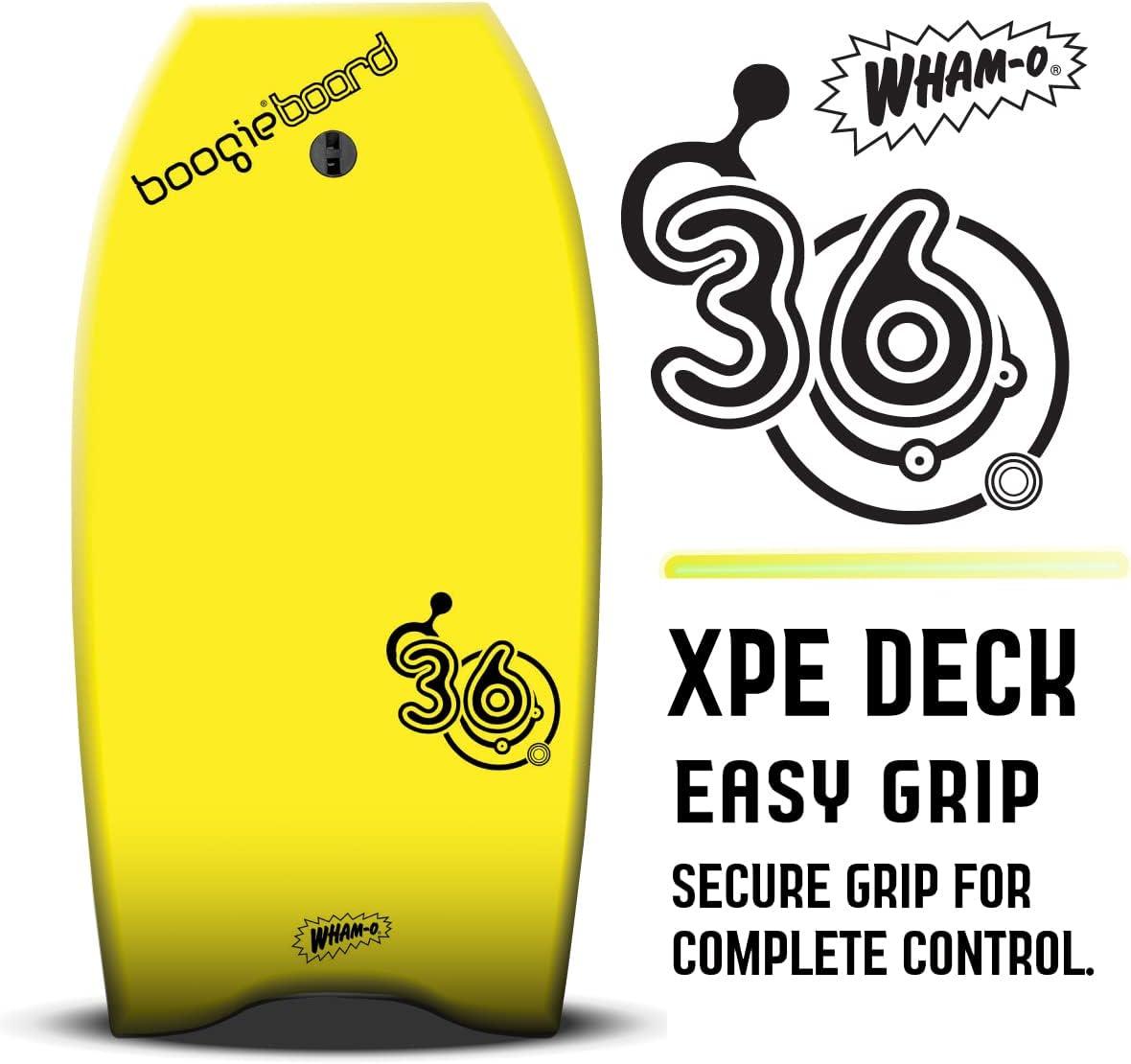 image:imageBoogieBoard 36 Bodyboard Phuzion Core XPE Deck HDPE Bottom Crescent Tail Includes Wrist LeashYELLOW