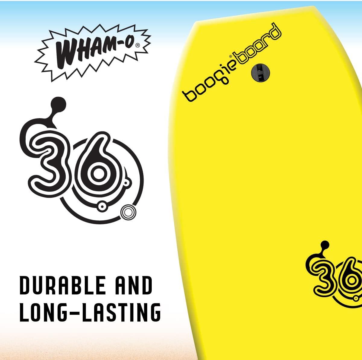 image:imageBoogieBoard 36 Bodyboard Phuzion Core XPE Deck HDPE Bottom Crescent Tail Includes Wrist LeashYELLOW