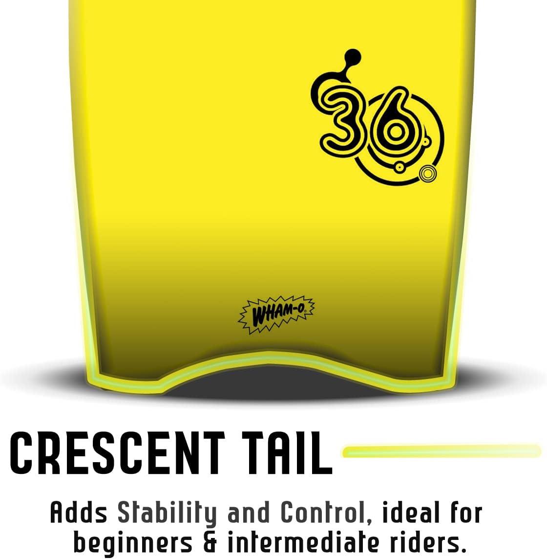 image:imageBoogieBoard 36 Bodyboard Phuzion Core XPE Deck HDPE Bottom Crescent Tail Includes Wrist LeashYELLOW