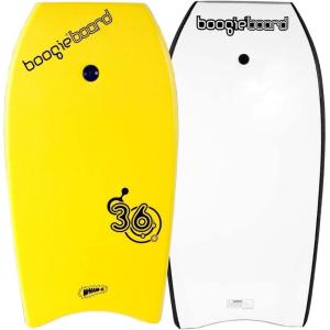 BoogieBoard 36” Bodyboard – Phuzion Core – XPE Deck – HDPE Bottom – Crescent Tail – Includes Wrist Leash(YELLOW)