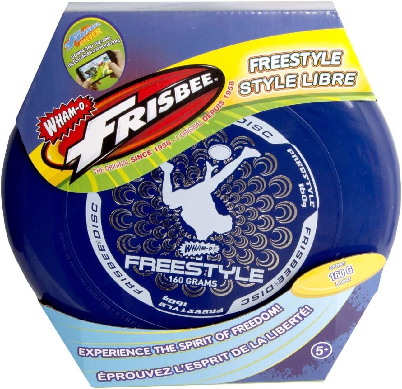 image:imageWhamO Frisbee Freestyle Flying Disc 105 160 Grams Deep Rim World Class Freestyle Action Sport Disc for Disc Golf Beach Backyard Lawn Park Camping and More Great for All Ages6 PACK BLUE ORANGE