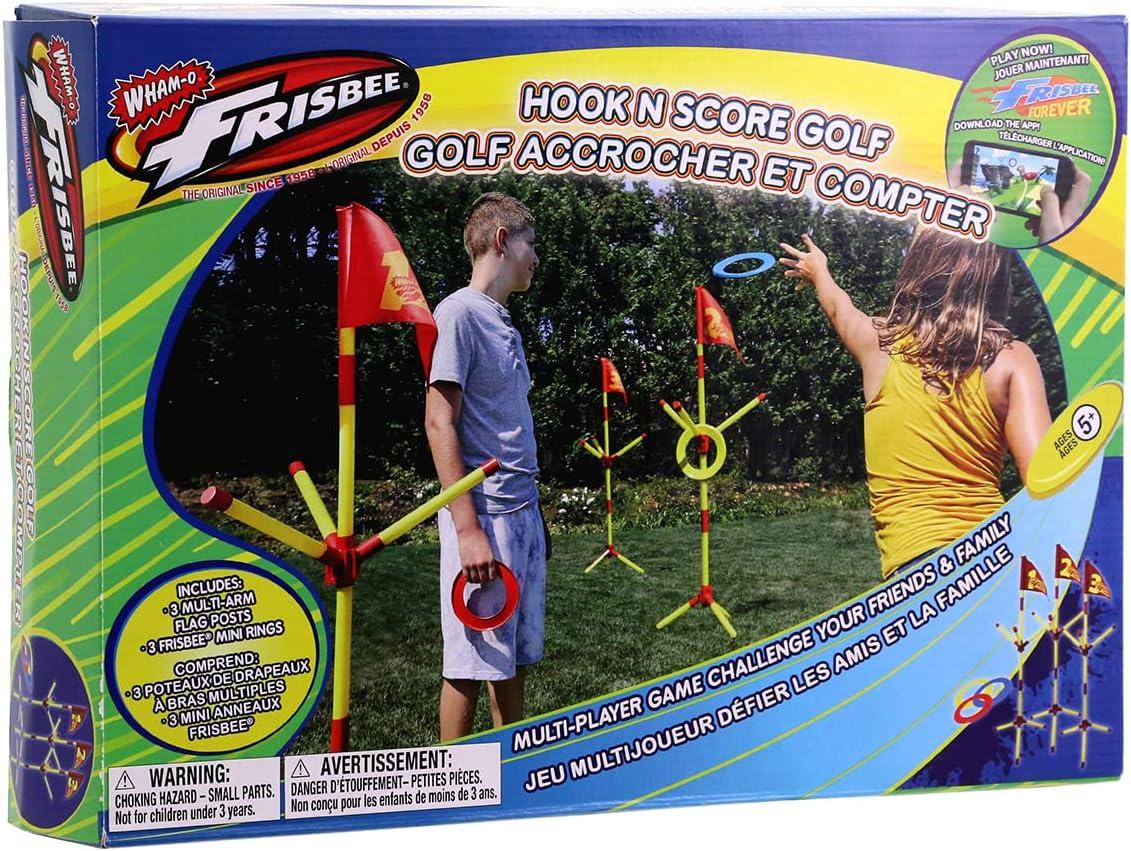 image:imageWhamO Frisbee Hook n Score Golf Muli Player Game 3 Flag Posts 3 Mini Disc Rings