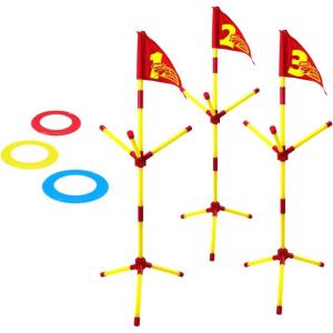 Wham-O Frisbee – Hook n Score Golf – Muli Player Game – 3 Flag Posts – 3 Mini Disc Rings