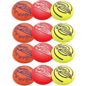 Wham-O Frisbee Skipper – 3″ Frisbee Skipper Flying Disc(12 PACK ( RED + ORANGE + GREEN ))