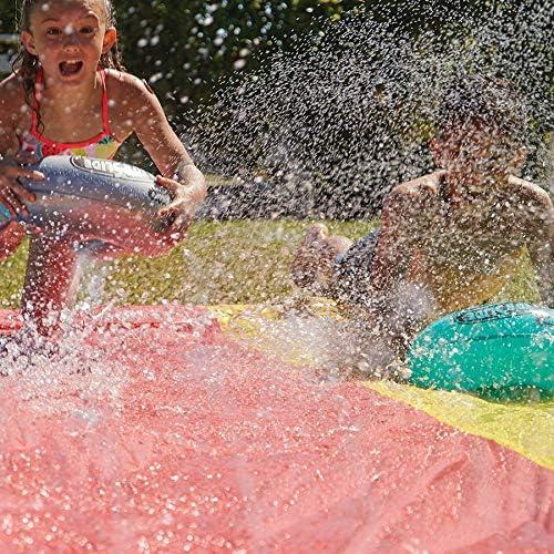 image:imageWhamO Slip N Slide 18ft Wave Rider with Body Boards Lawn Water Slides for Kids Great for Backyard Park Water Parties Summer Outdoor Activities18ftDouble Slides with Pool Area