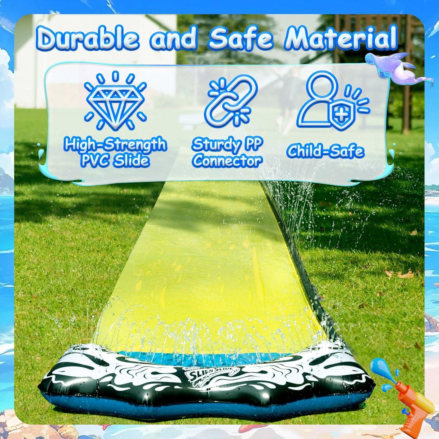 image:imageWhamO Slip N Slide 18ft Wave Rider with Body Boards Lawn Water Slides for Kids Great for Backyard Park Water Parties Summer Outdoor Activities18ftSingle Slides