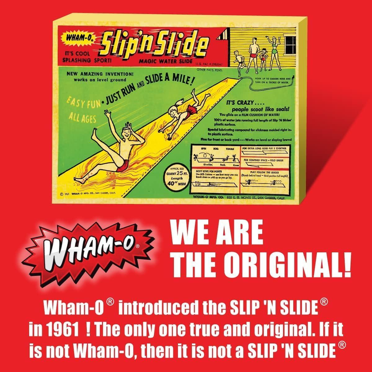 image:imageWhamO Slip N Slide 18ft Wave Rider with Body Boards Lawn Water Slides for Kids Great for Backyard Park Water Parties Summer Outdoor Activities18ftTriple Slides