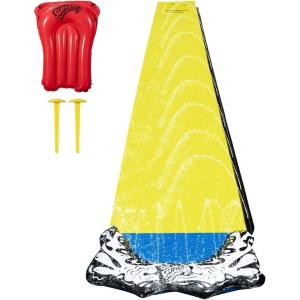 Wham-O Slip N Slide 18ft Wave Rider with Body Boards, Lawn Water Slides for Kids, Great for Backyard Park Water Parties Summer Outdoor Activities(18ft(Single Slides))