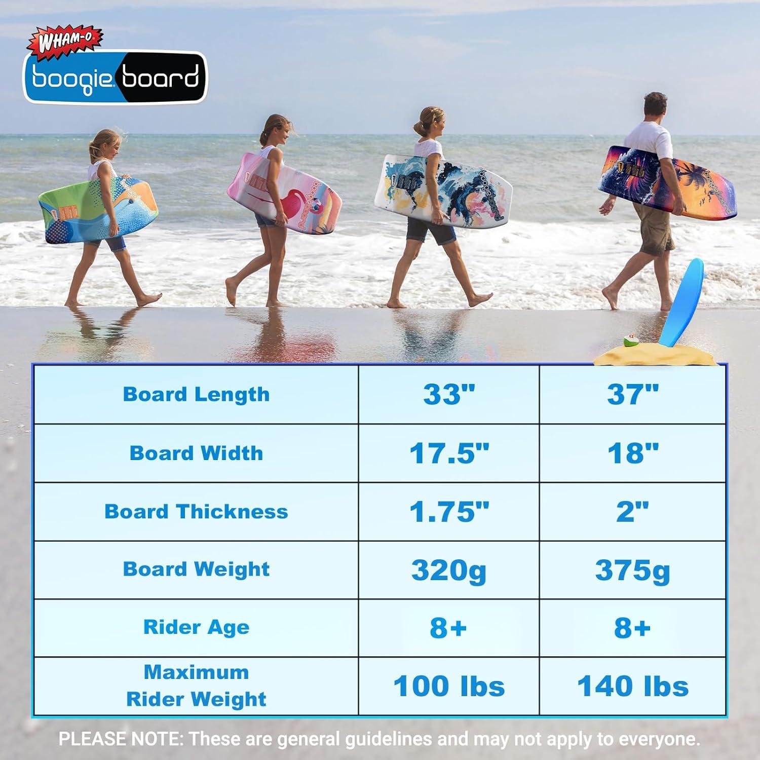 image:imageWhamO Boogie Boards 2 Pack 3337 Body Board for Beach Lightweight Bodyboard with Wrist Leash for Kids Teens Beginners TrainingBeachWave