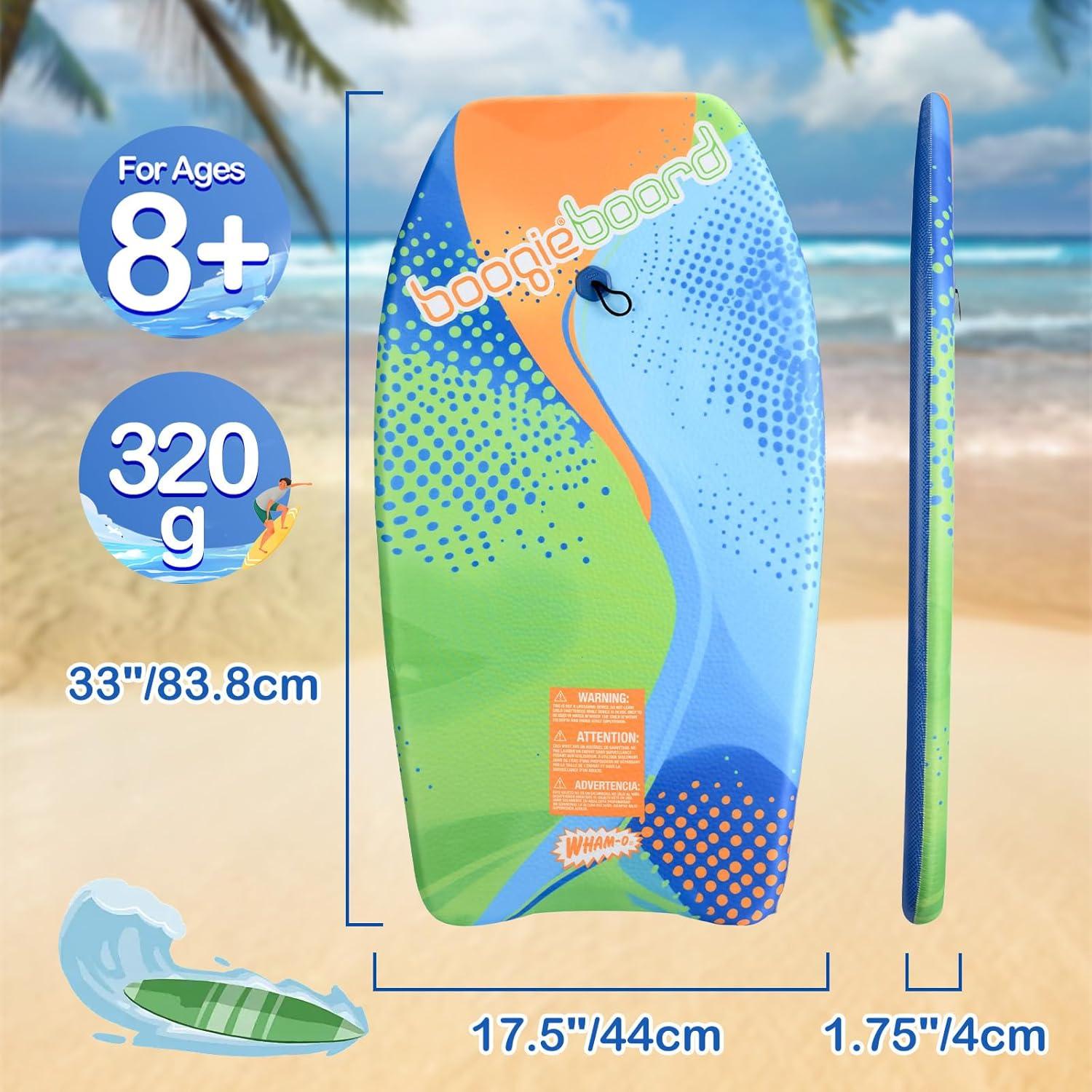 image:imageWhamO Boogie Boards 2 Pack 3337 Body Board for Beach Lightweight Bodyboard with Wrist Leash for Kids Teens Beginners TrainingCurve2Pack