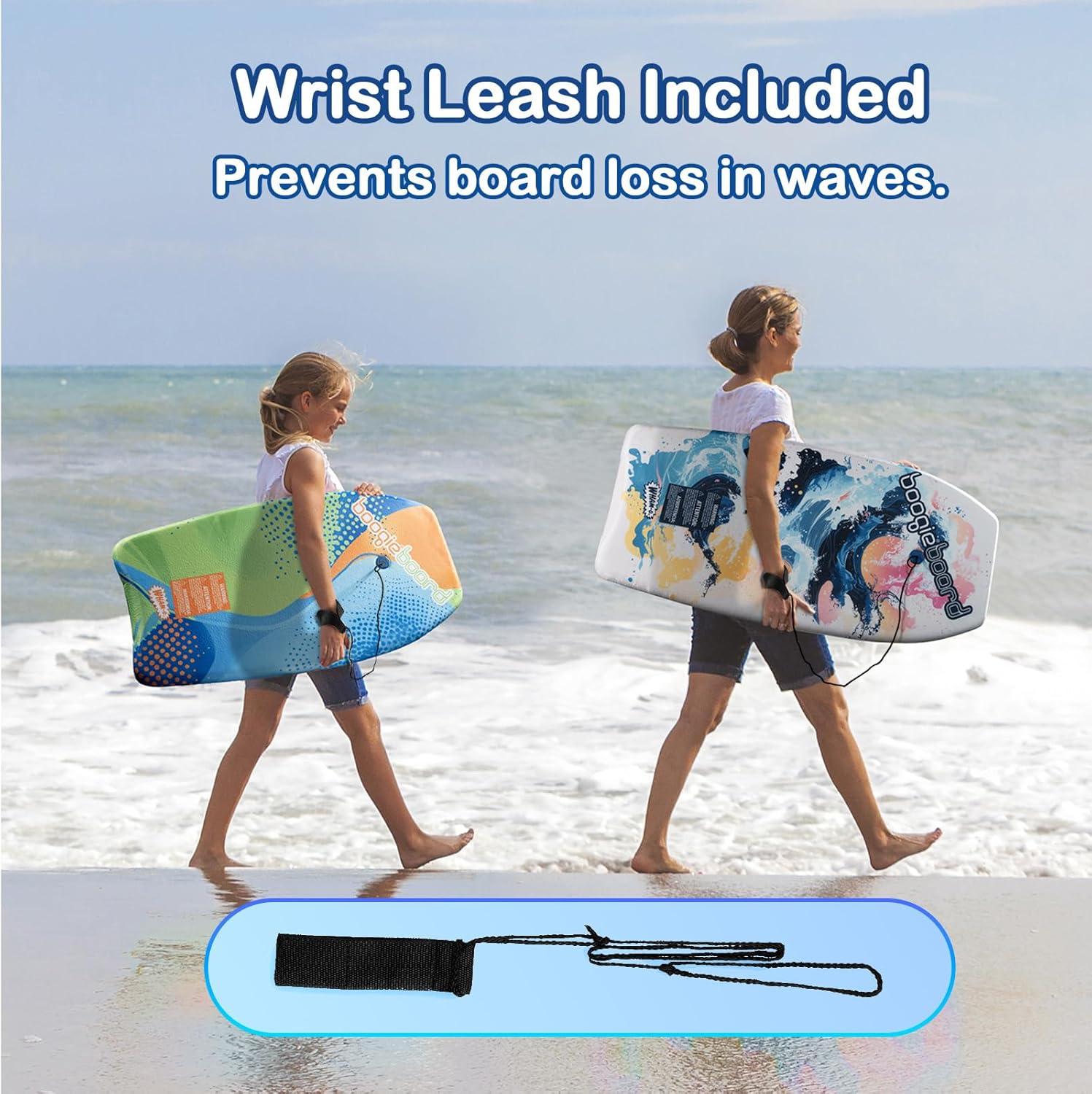 image:imageWhamO Boogie Boards 2 Pack 3337 Body Board for Beach Lightweight Bodyboard with Wrist Leash for Kids Teens Beginners TrainingCurveWave