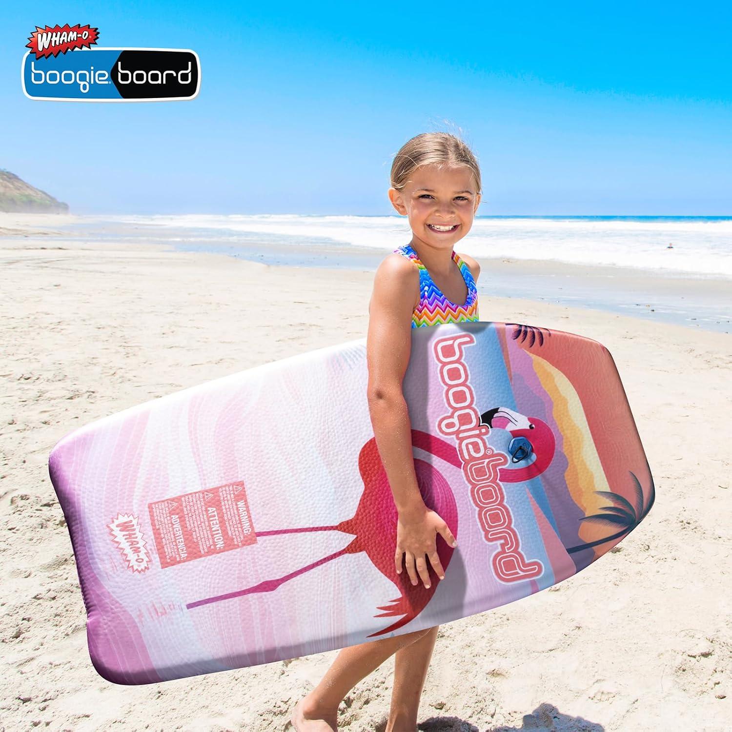 image:imageWhamO Boogie Boards 2 Pack 3337 Body Board for Beach Lightweight Bodyboard with Wrist Leash for Kids Teens Beginners TrainingFLAMINGO1Pack