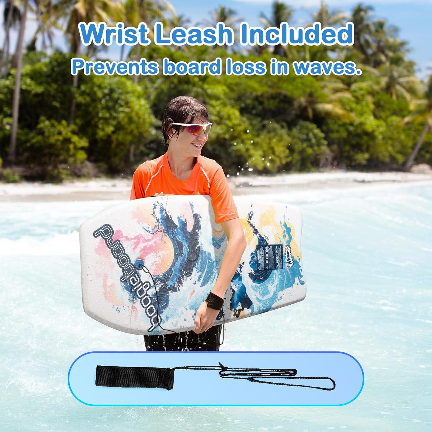 image:imageWhamO Boogie Boards 2 Pack 3337 Body Board for Beach Lightweight Bodyboard with Wrist Leash for Kids Teens Beginners TrainingWave2Pack