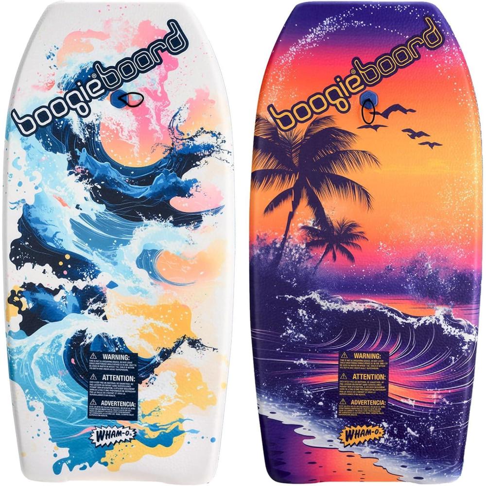 image:imageWhamO Boogie Boards 2 Pack 3337 Body Board for Beach Lightweight Bodyboard with Wrist Leash for Kids Teens Beginners TrainingBeachWave