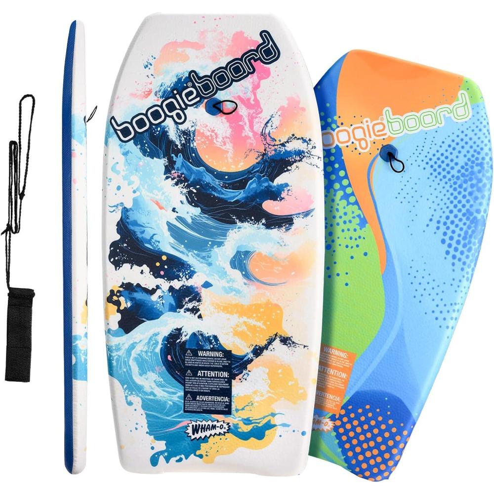 image:imageWhamO Boogie Boards 2 Pack 3337 Body Board for Beach Lightweight Bodyboard with Wrist Leash for Kids Teens Beginners TrainingCurveWave