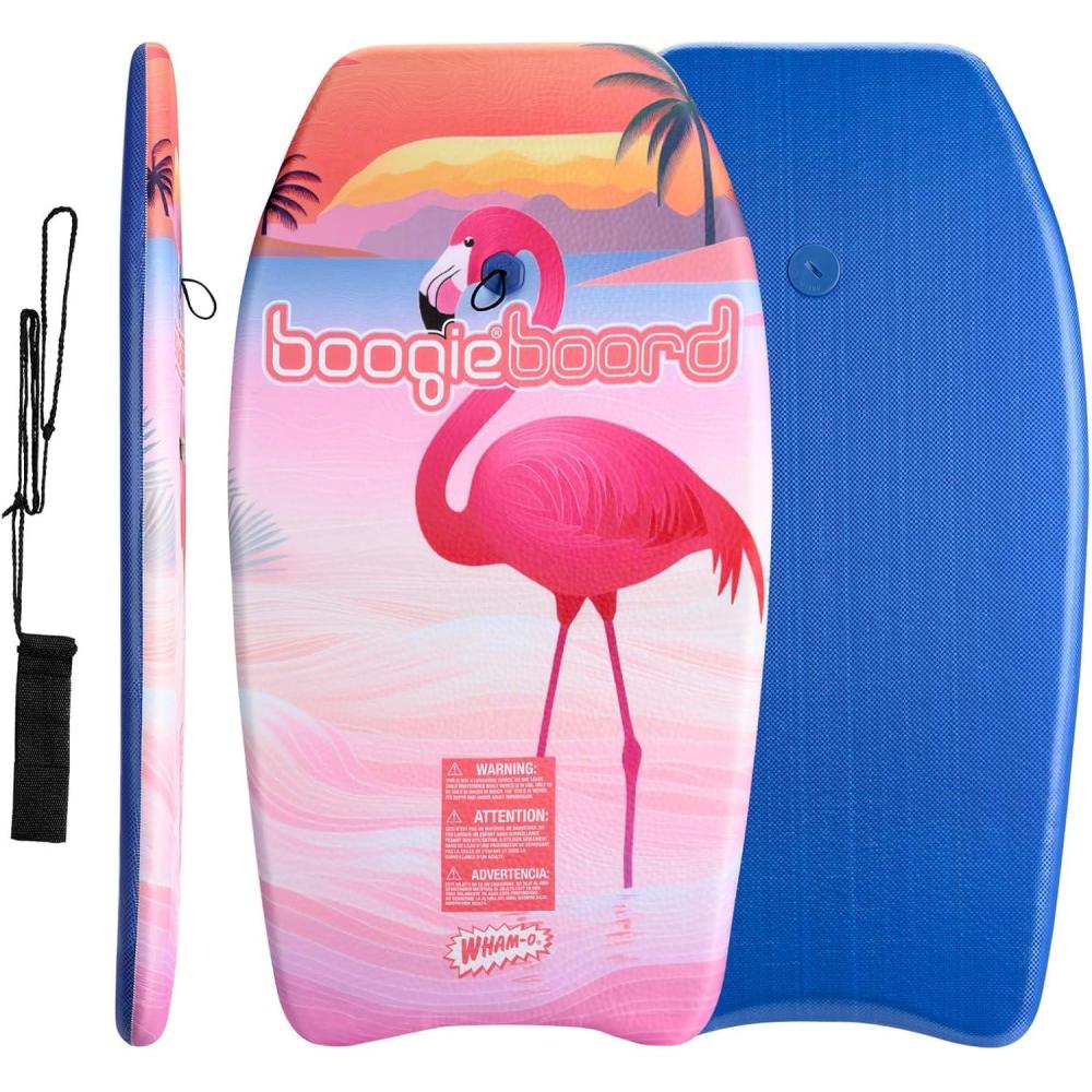image:imageWhamO Boogie Boards 2 Pack 3337 Body Board for Beach Lightweight Bodyboard with Wrist Leash for Kids Teens Beginners TrainingFLAMINGO1Pack