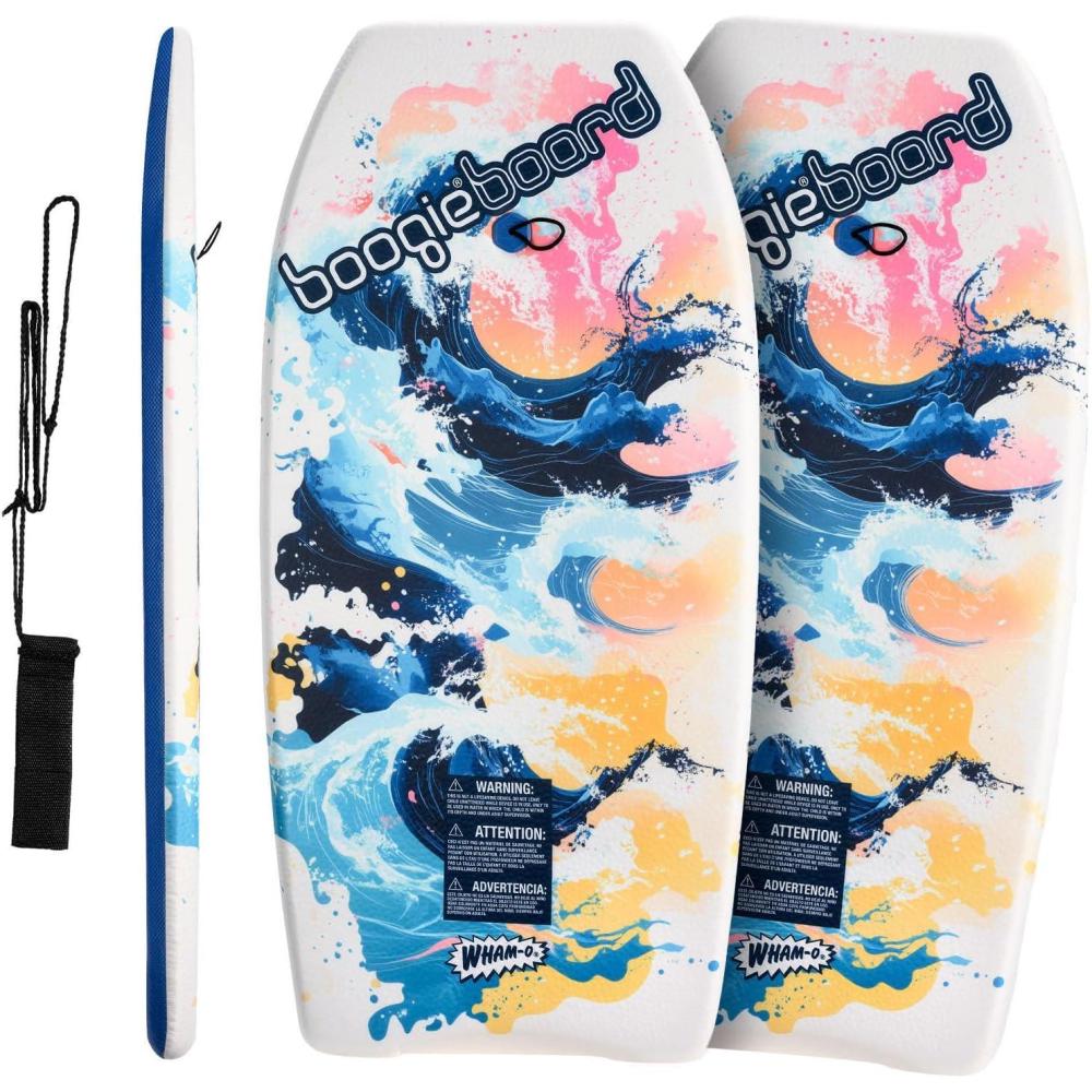 image:imageWhamO Boogie Boards 2 Pack 3337 Body Board for Beach Lightweight Bodyboard with Wrist Leash for Kids Teens Beginners TrainingWave2Pack
